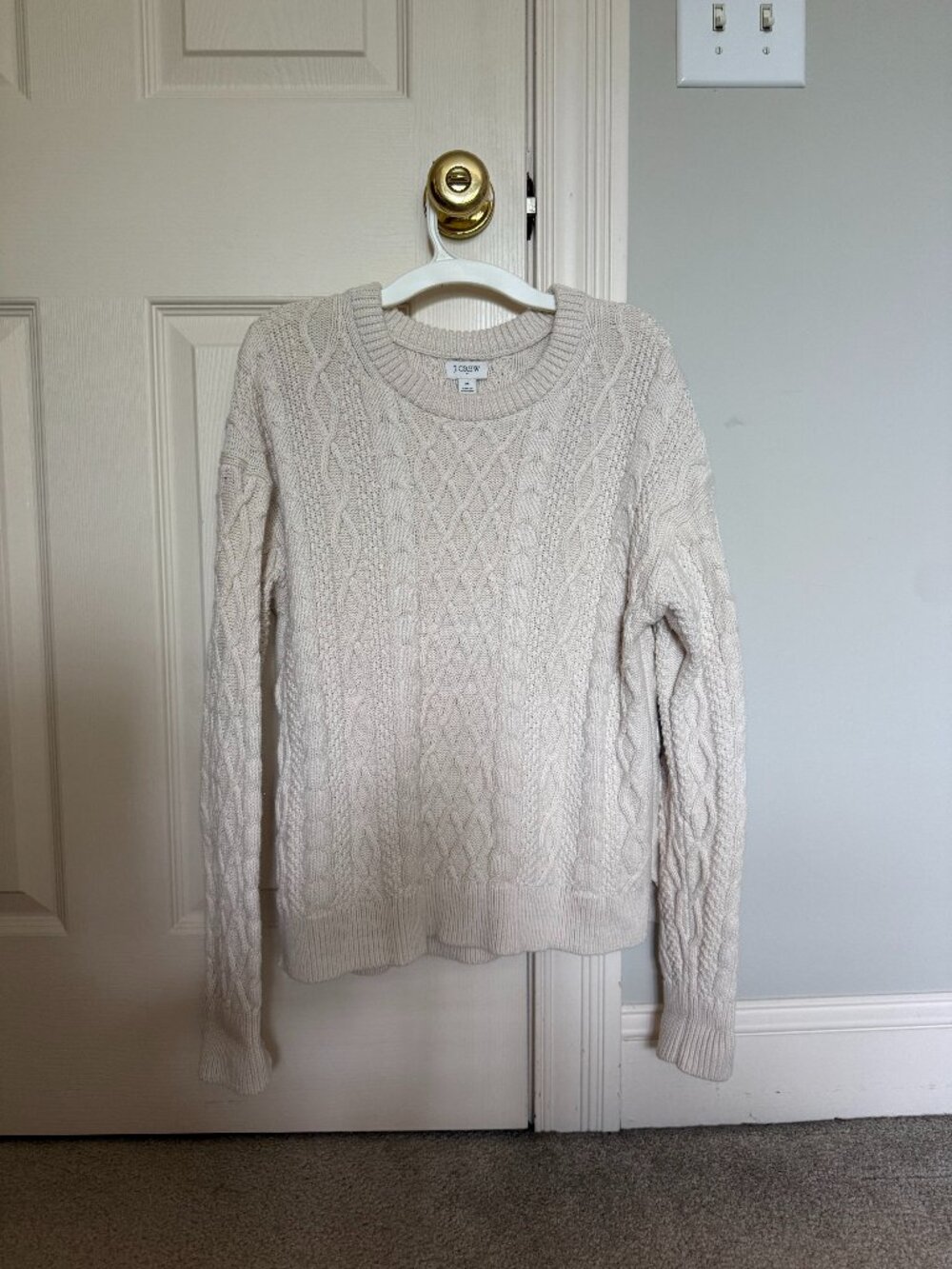 J.Crew Cream Cable Knit Sweater